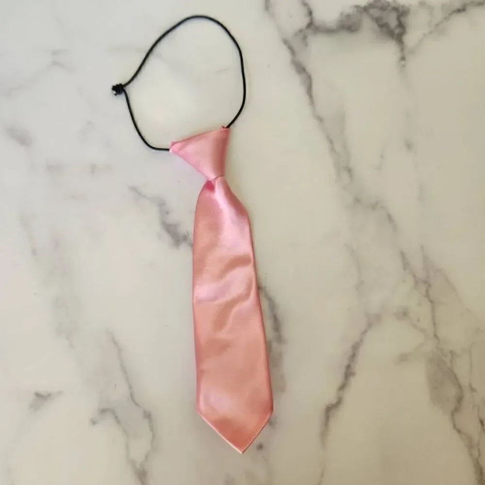 Boys toddler pink silky pullover tie